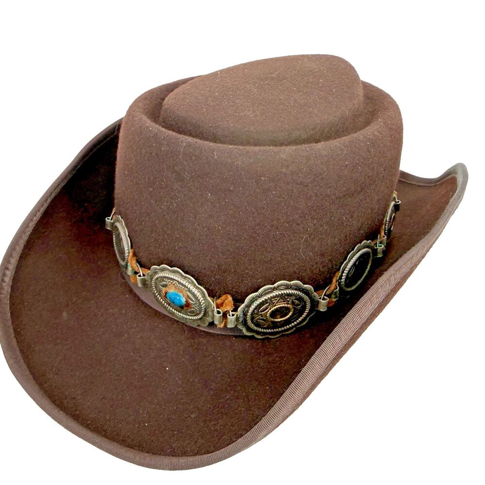 Vintage 1999 Warner Bros Wild Wild West James West Brown Wool Cowboy Hat Size L
